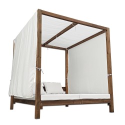 Lit balinais en bois Minorque