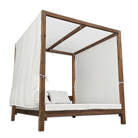 Lit balinais en bois Minorque
