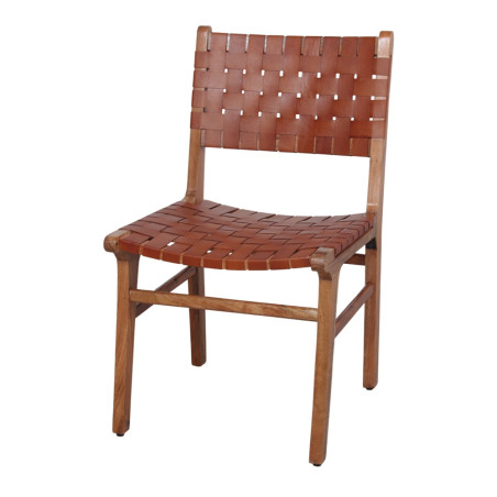 Chaise en cuir Albuquerque marron