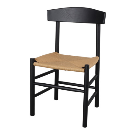 Sedia Austin in legno nero