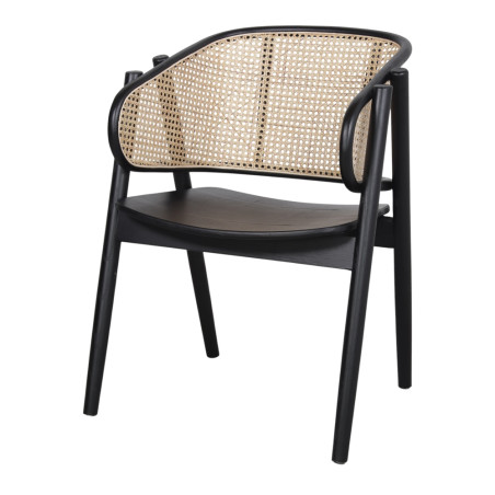 Silla de madera  New York negra